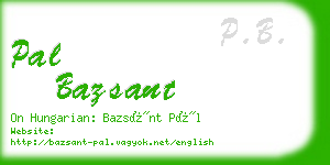 pal bazsant business card